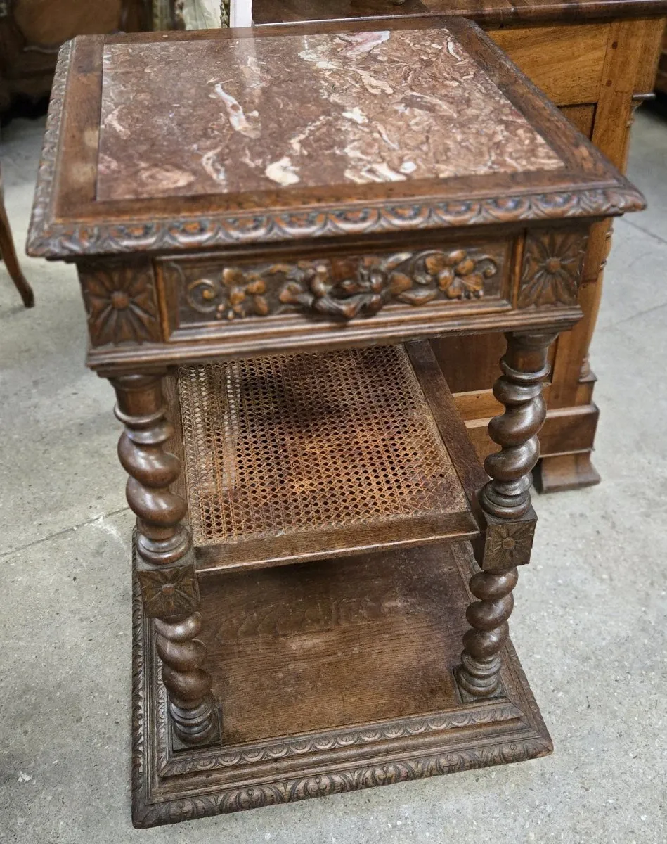 antique console shelf, in Renaissance style, made of solid wood