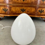 Old Ridged Glass Egg Lamp Design Vetri Murano vintage egg