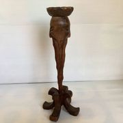 Large wooden candle holder