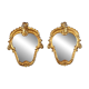 Antique baroque mirrors in carved wood, Italy, 19th century.