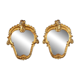 Miroirs anciens style baroque en bois sculpté, Italie, XIXe siècle