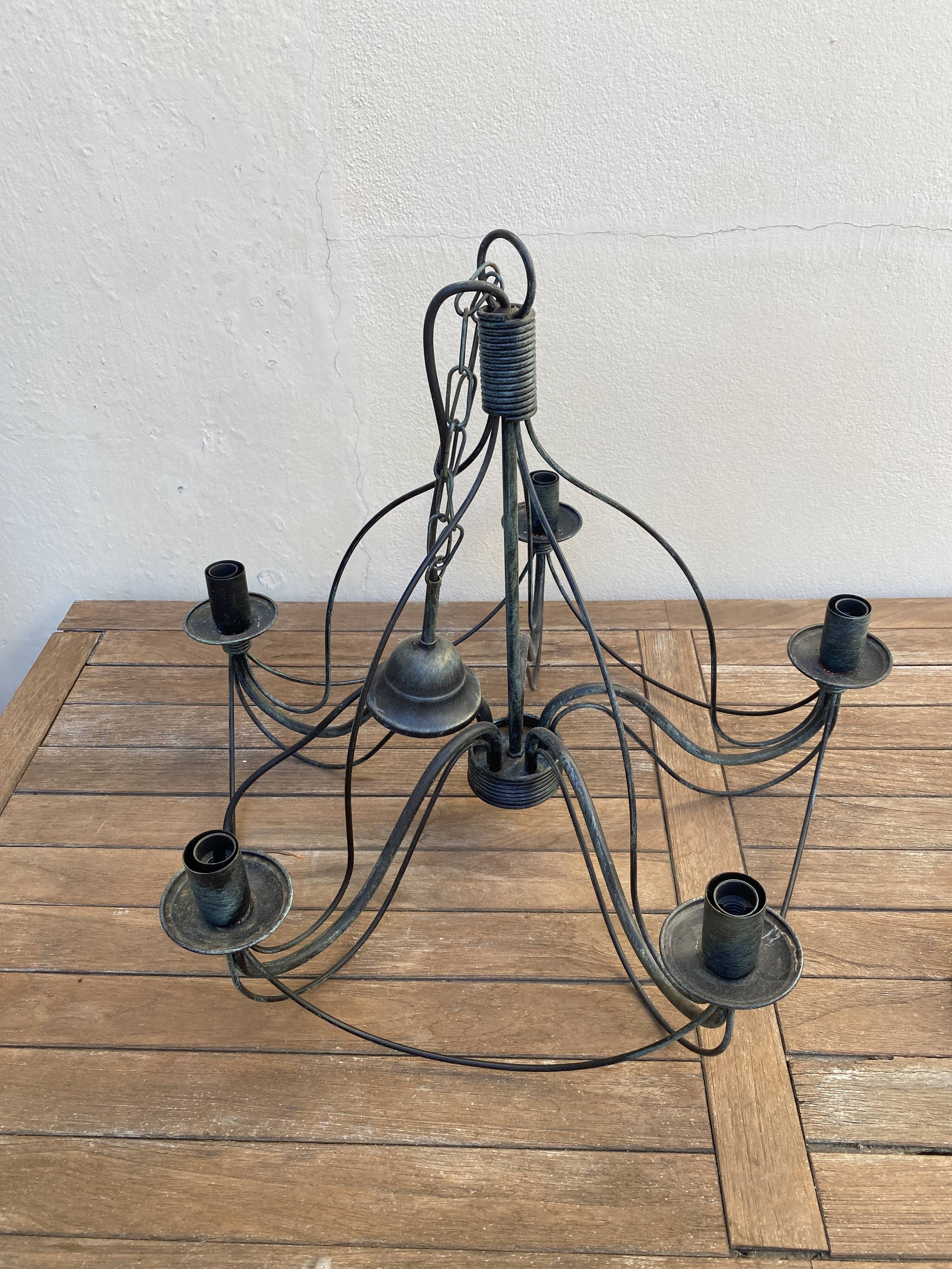 Wrought iron chandelier