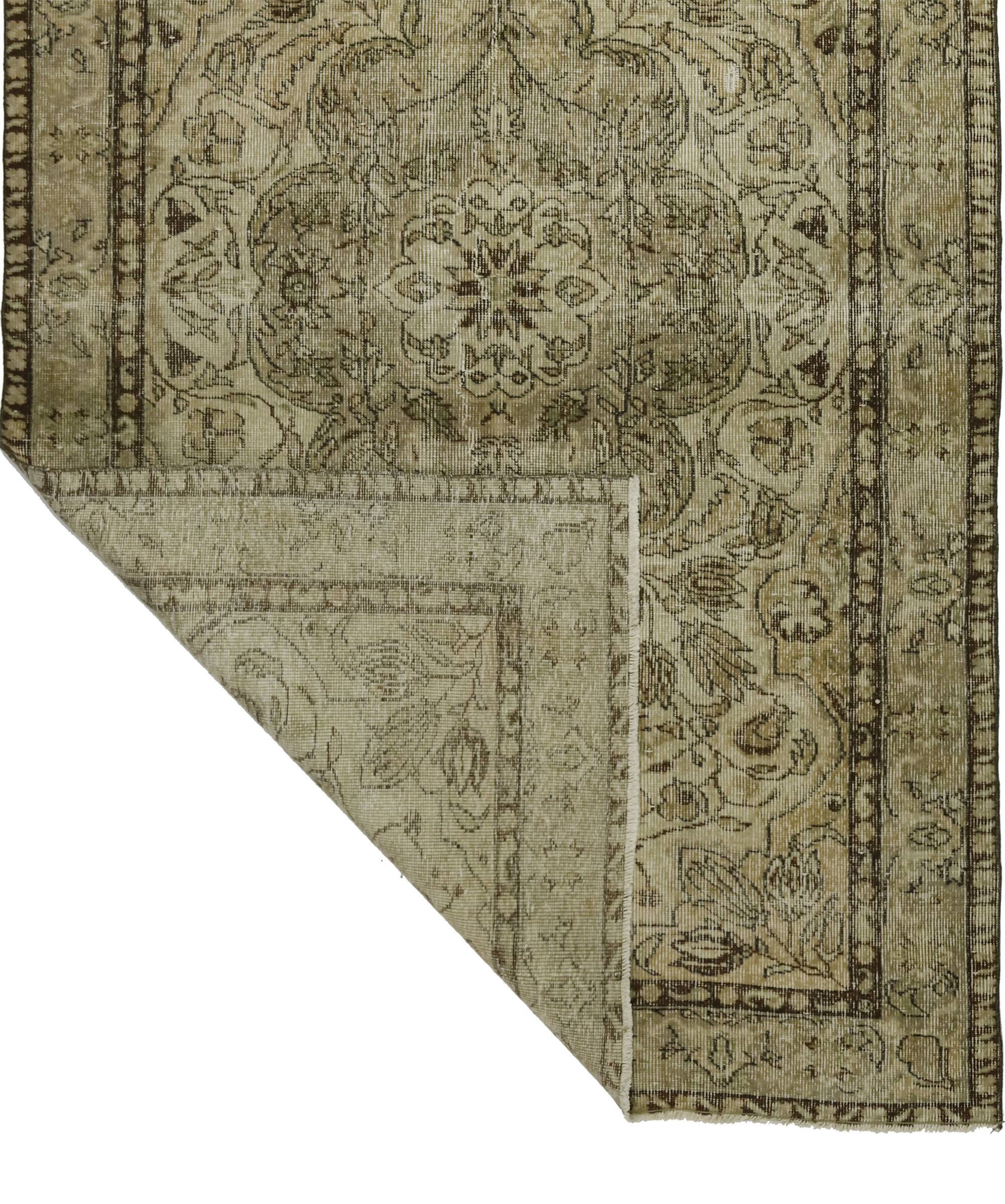 Turkish Anatolian Handmade Vintage Rug 253 cm x 151 cm