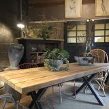 Large artisanal solid wood table