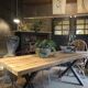Large artisanal solid wood table