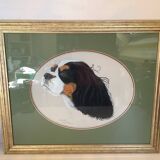 Signed dog painting