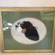 Signed dog painting