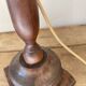 Lampe bois, câble tissu 2 M, abat-jour tissu