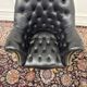 Classic English Chesterfield Desk Chair Black