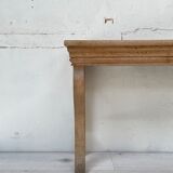 Raw oak butt console