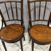 Set of 4 bentwood bistro chairs from the 1930s