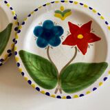 Set of 6 plates De Simone in glazed earth 1970 Italian work