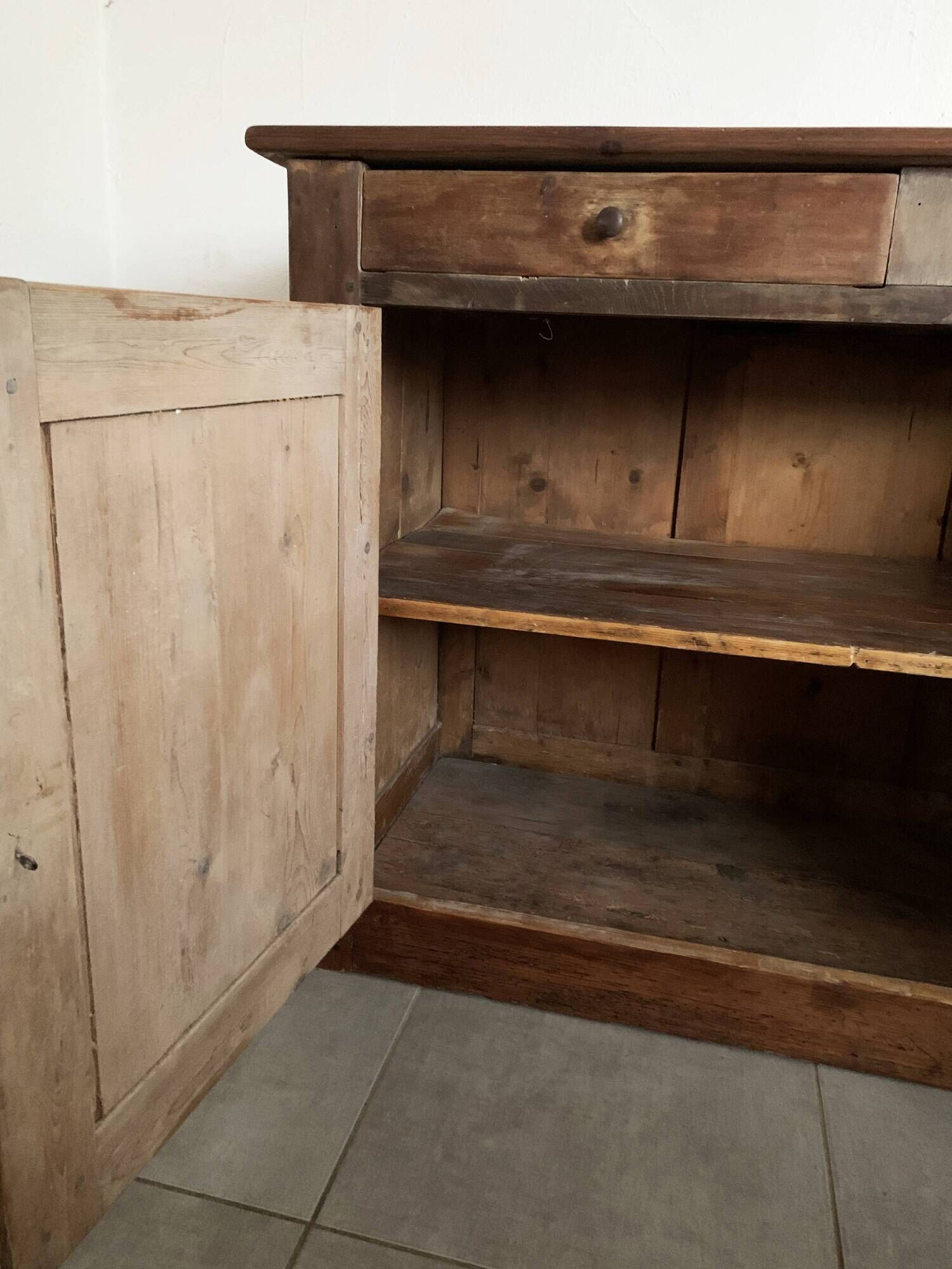 Vintage parisian buffet of the 50s in oak wood