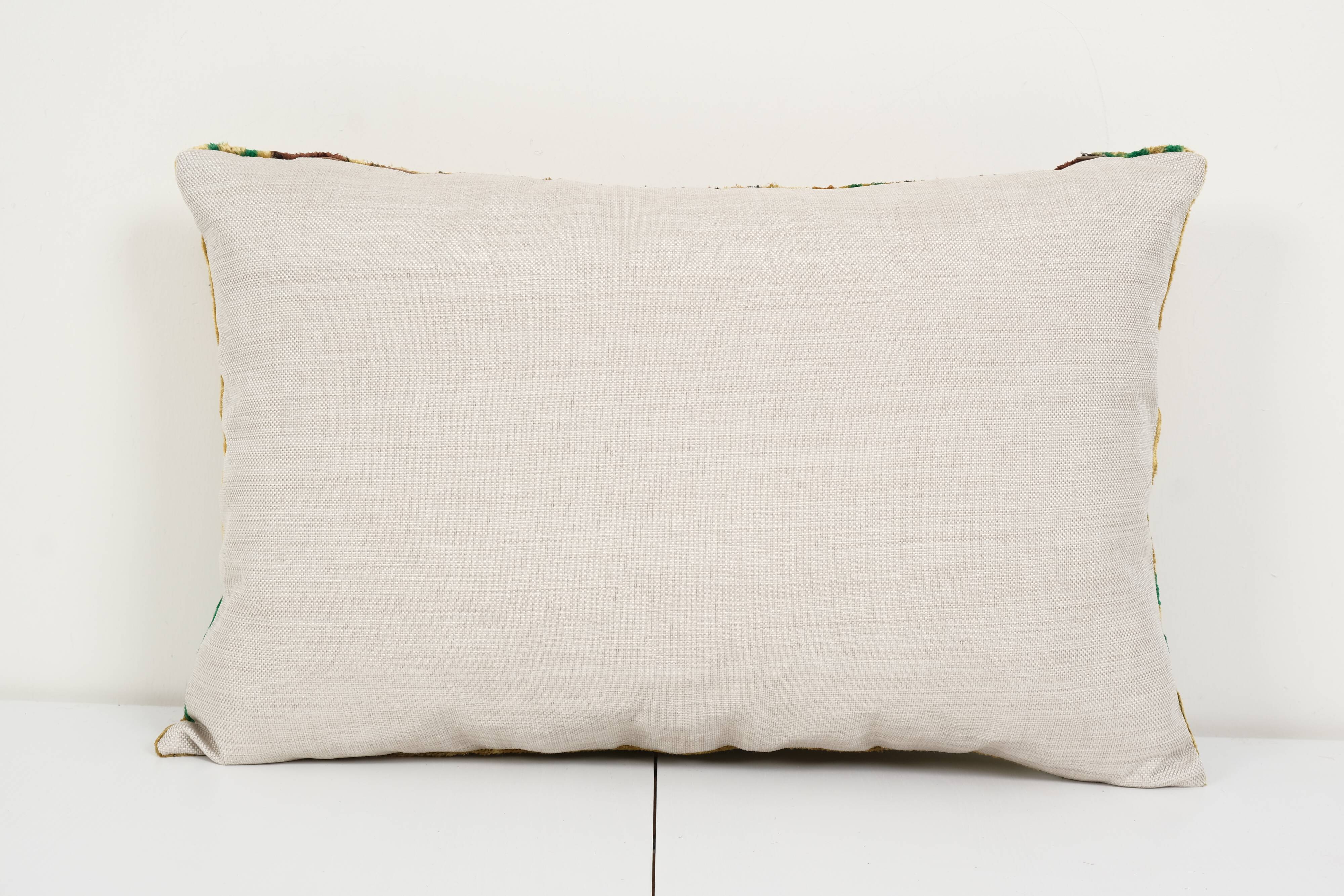 Tiger design ikat velvet pillow, silk lumbar cushion cover, animal lumbar pillows, tree and palm de