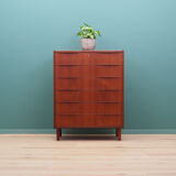 Teak chest of drawers, Danish design, 1970s, made in Denmark
