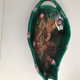 Vallauris-style ceramic fruit basket cup