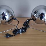 Pair of vintage eyeball table lamps