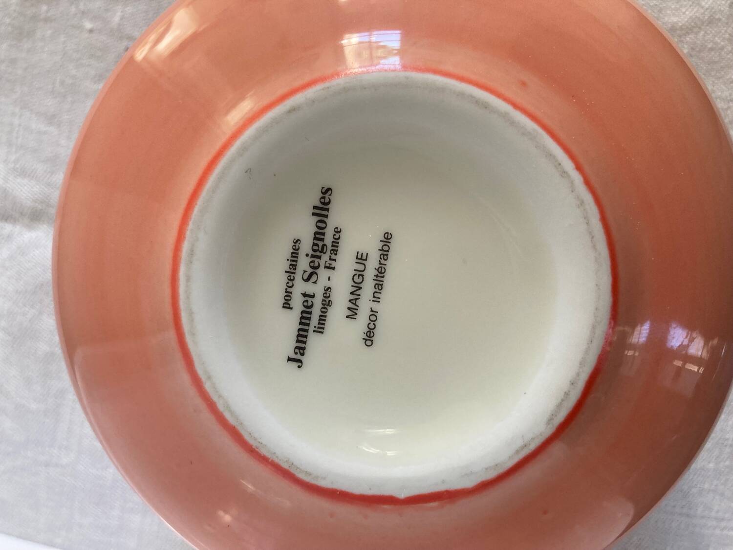 Limoges porcelain bonbonnière with a mango design.