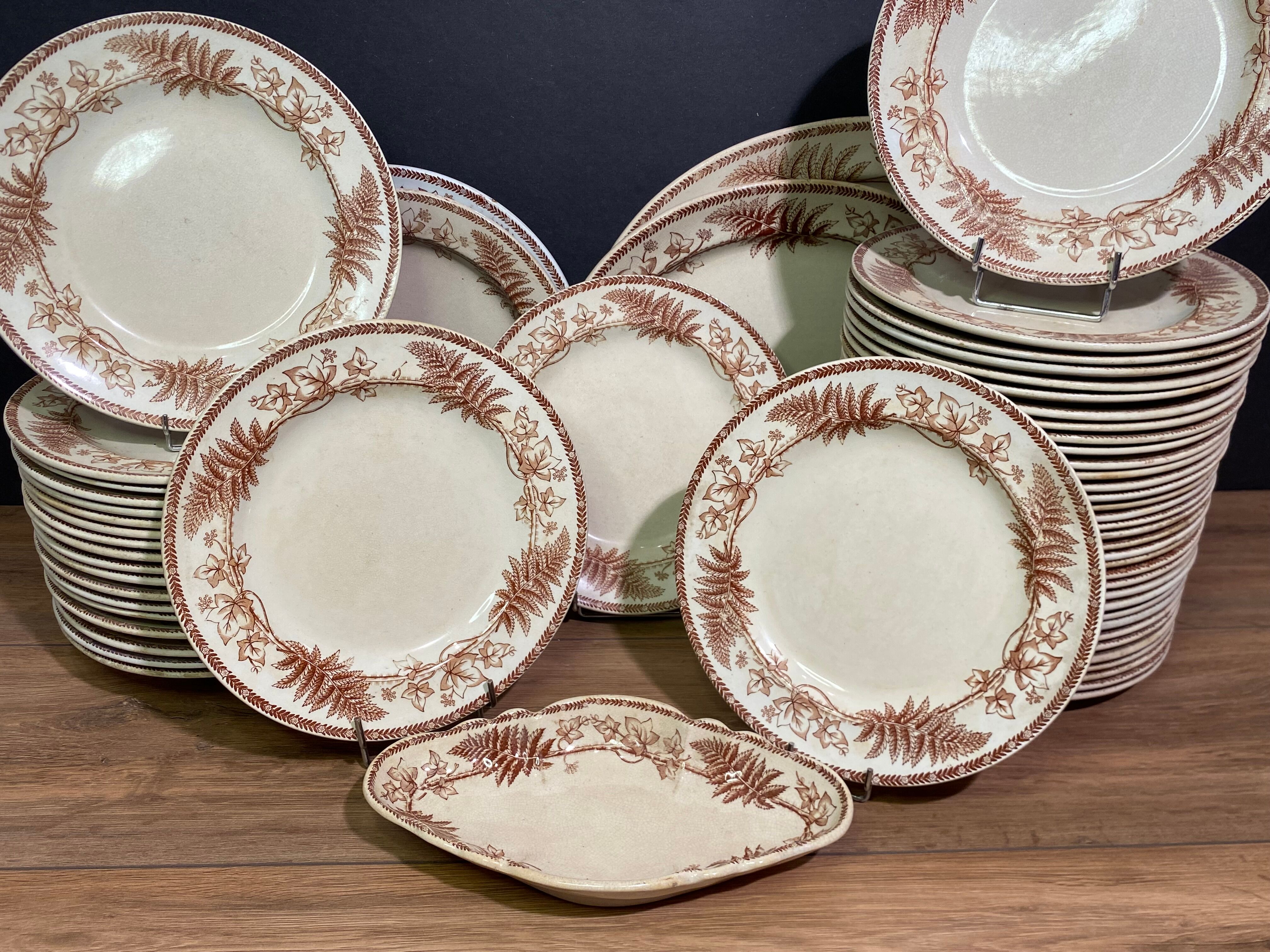 English earthenware table service part JD&S décor Edinburgh