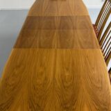 Extendable dining table in solid beech, Scandinavian design from the 70s