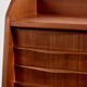 Restored teak cylinder desk