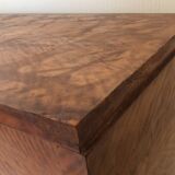 Storage unit art deco style in burled satinwood