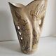 Large ceramic vase with floral pattern in the style of Vallauris.