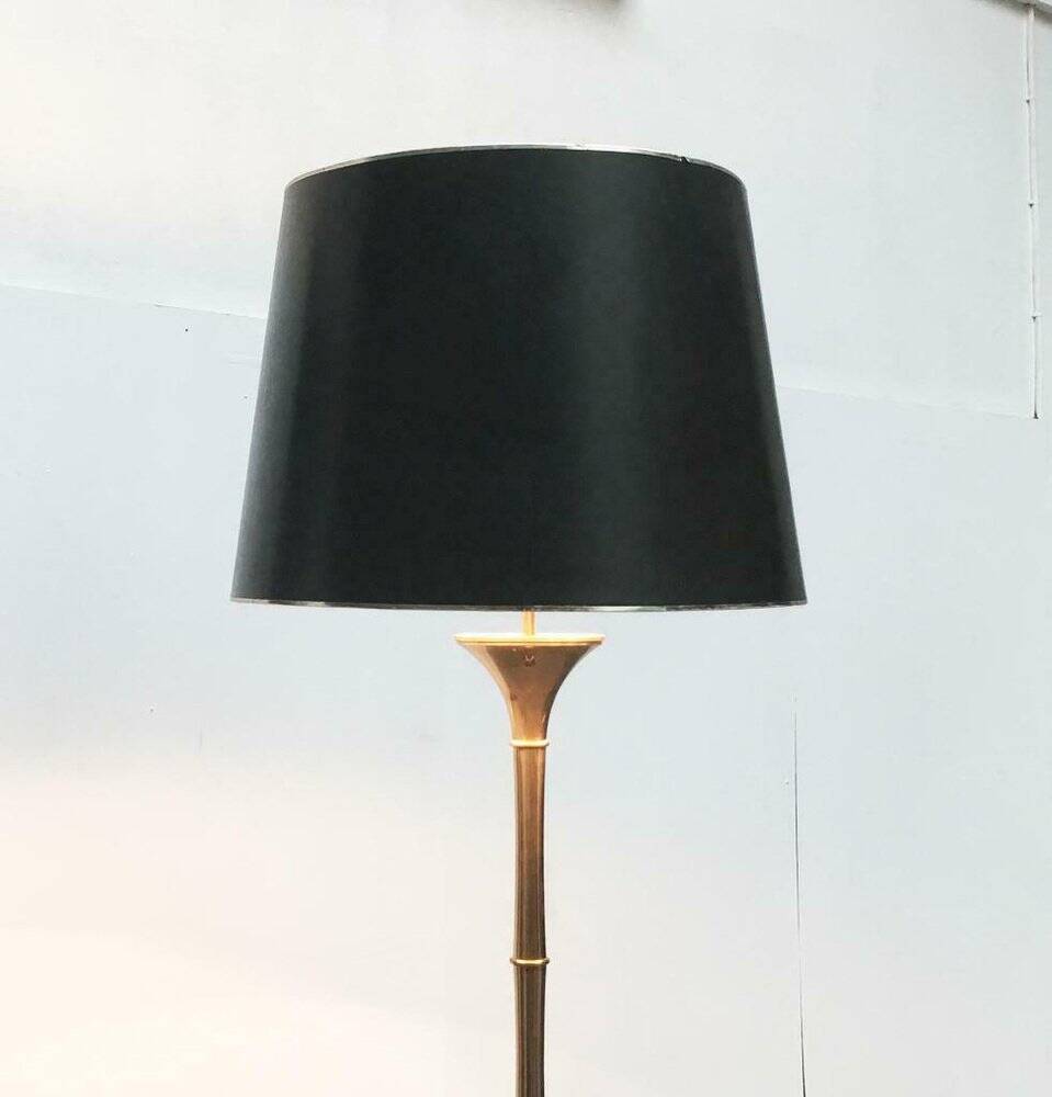 Hollywood Regency bamboo floor lamp by Ingo Maurer for M Design, 1960s.