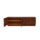 Italian Oak Wood Sideboard with Travertine Marble Top and Hand Carved Patte