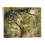 Aquarelle paysage vintage