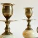 BOUGEOIRS Vintage Onyx Marble and Brass