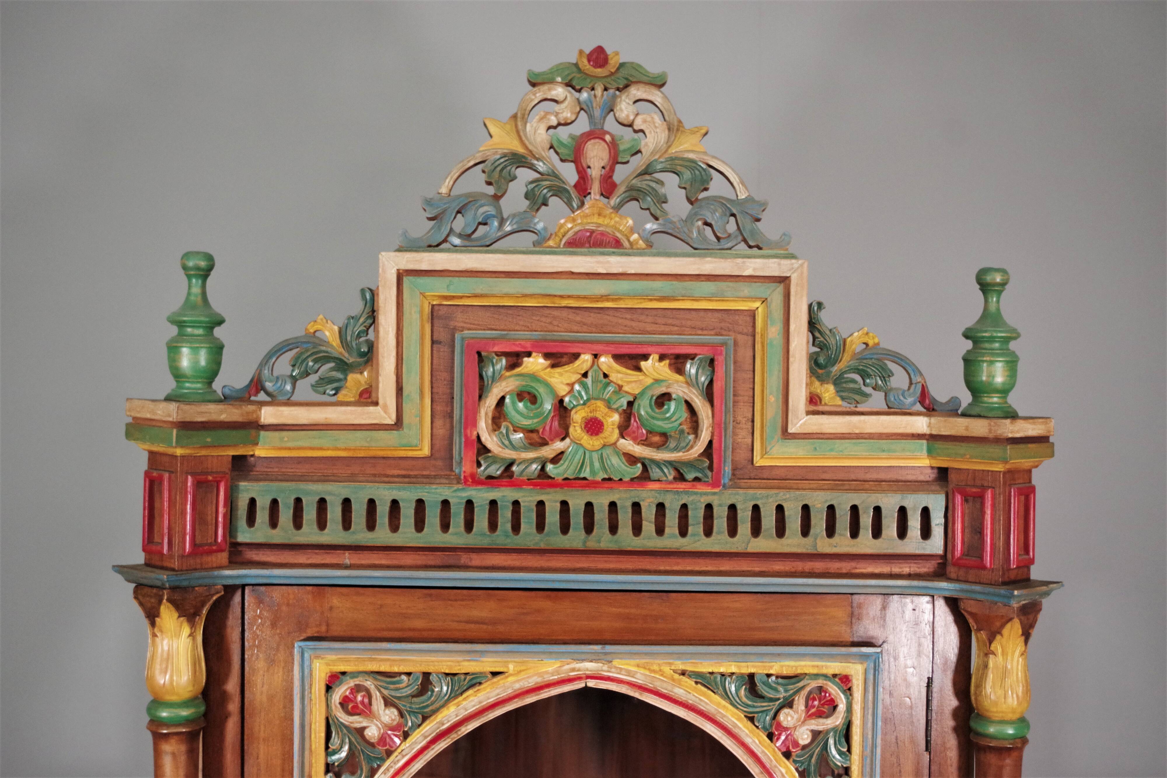 Carved wooden sideboard