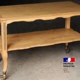 Large serving trolley in blond wood from... matignon! (2/2)