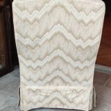 Ancien fauteuil crapaud bergère
