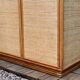 Vintage rattan and woven wicker wardrobe 1970s