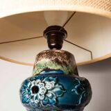 70's beige blue floor lamp