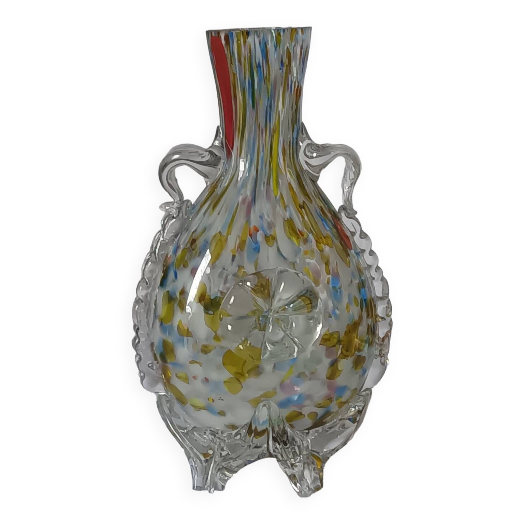 Vase d'art marmoréen vintage