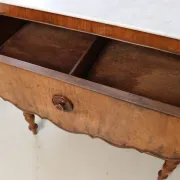 Walnut washstand with marble top and towel rails – Louis-Philippe, 19th c.