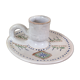 Green ceramic cellar rat candle holder