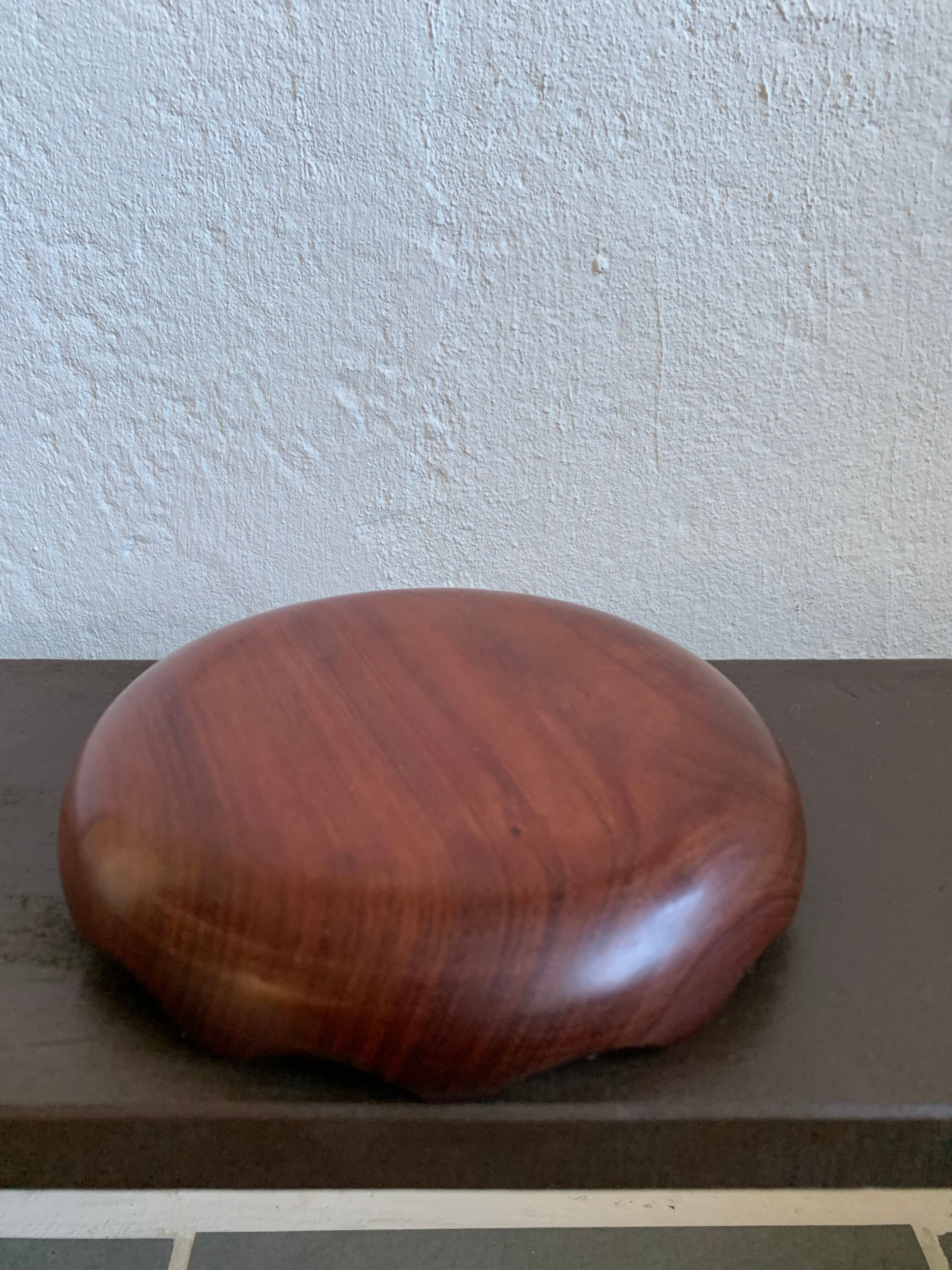 Vintage mahogany trinket bowl