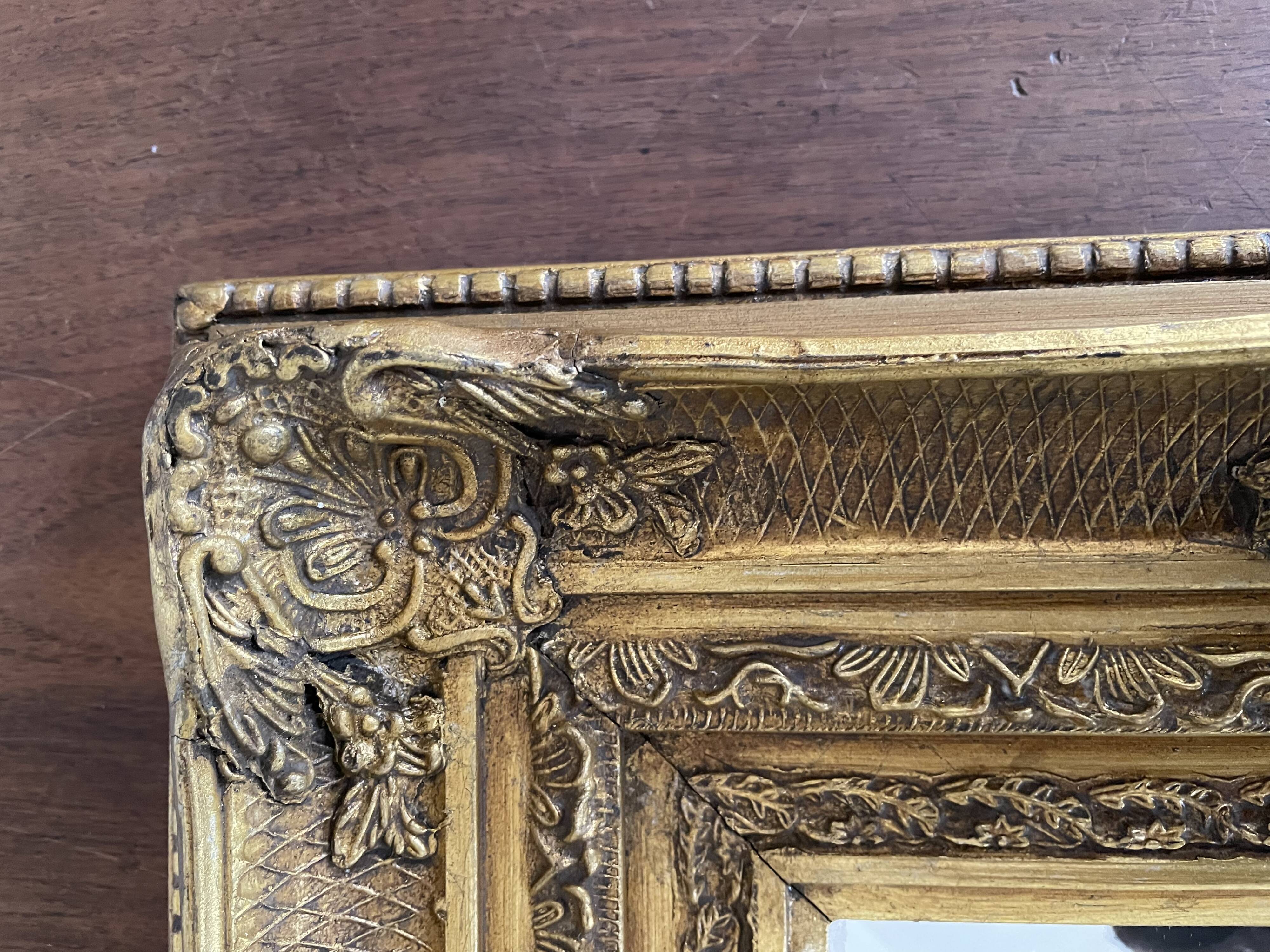 Gilded resin mirror Louis XV H47 X L42 style