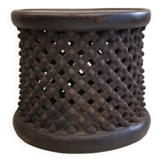 Bamileke African Art wooden coffee table / stool