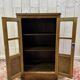 Petite vitrine art deco en noyer et placage