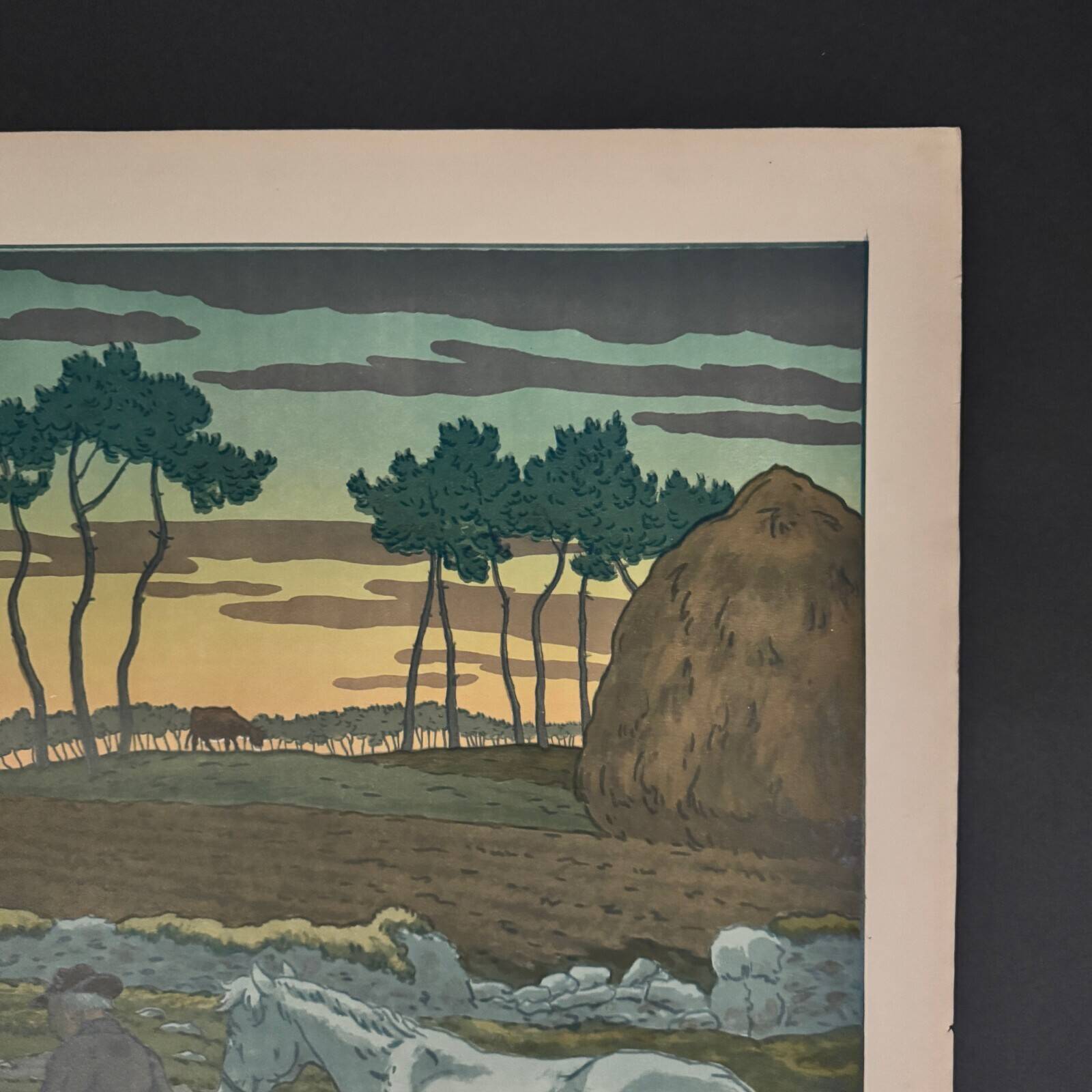 Lithograph by Henri Rivière The Aspects of Nature - The Twilight