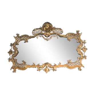 Grand miroir en bronze de style Louis XV