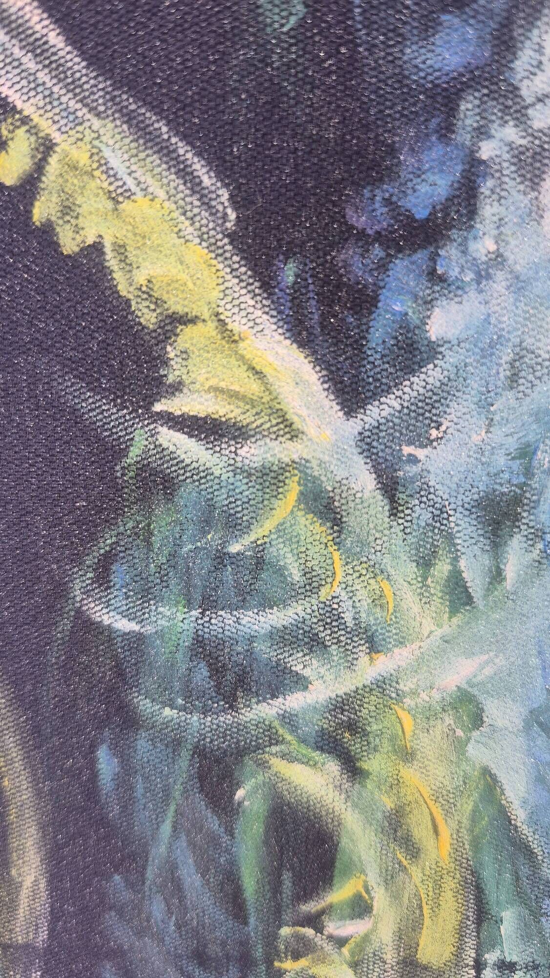 Painting on canvas depicting a phoenix, 1987