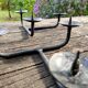 Brutalist cast iron candle holders.