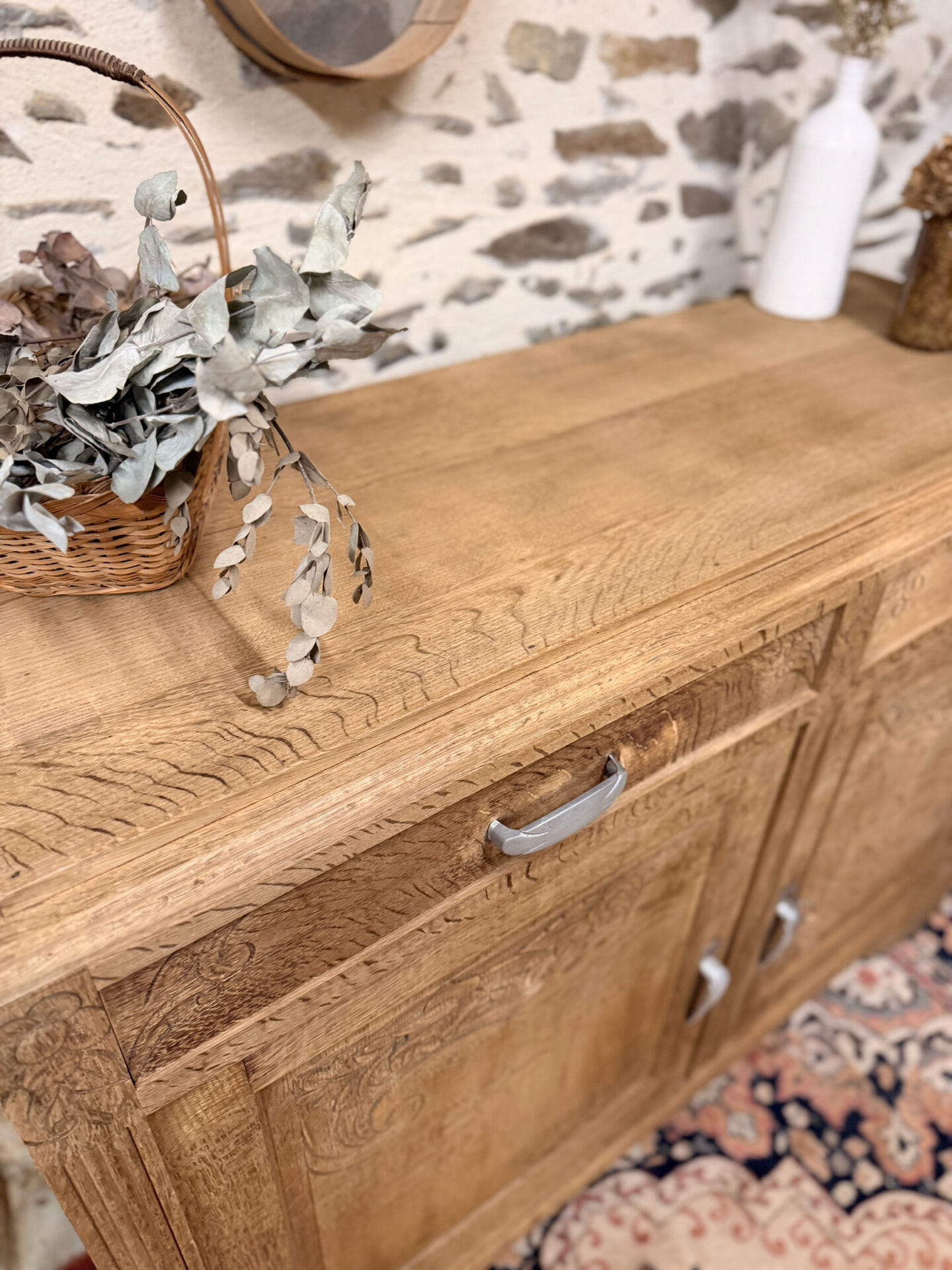 Superb stripped Art Deco wooden buffet