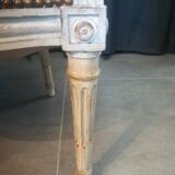 Medallion armchair Style Louis XVI patinated