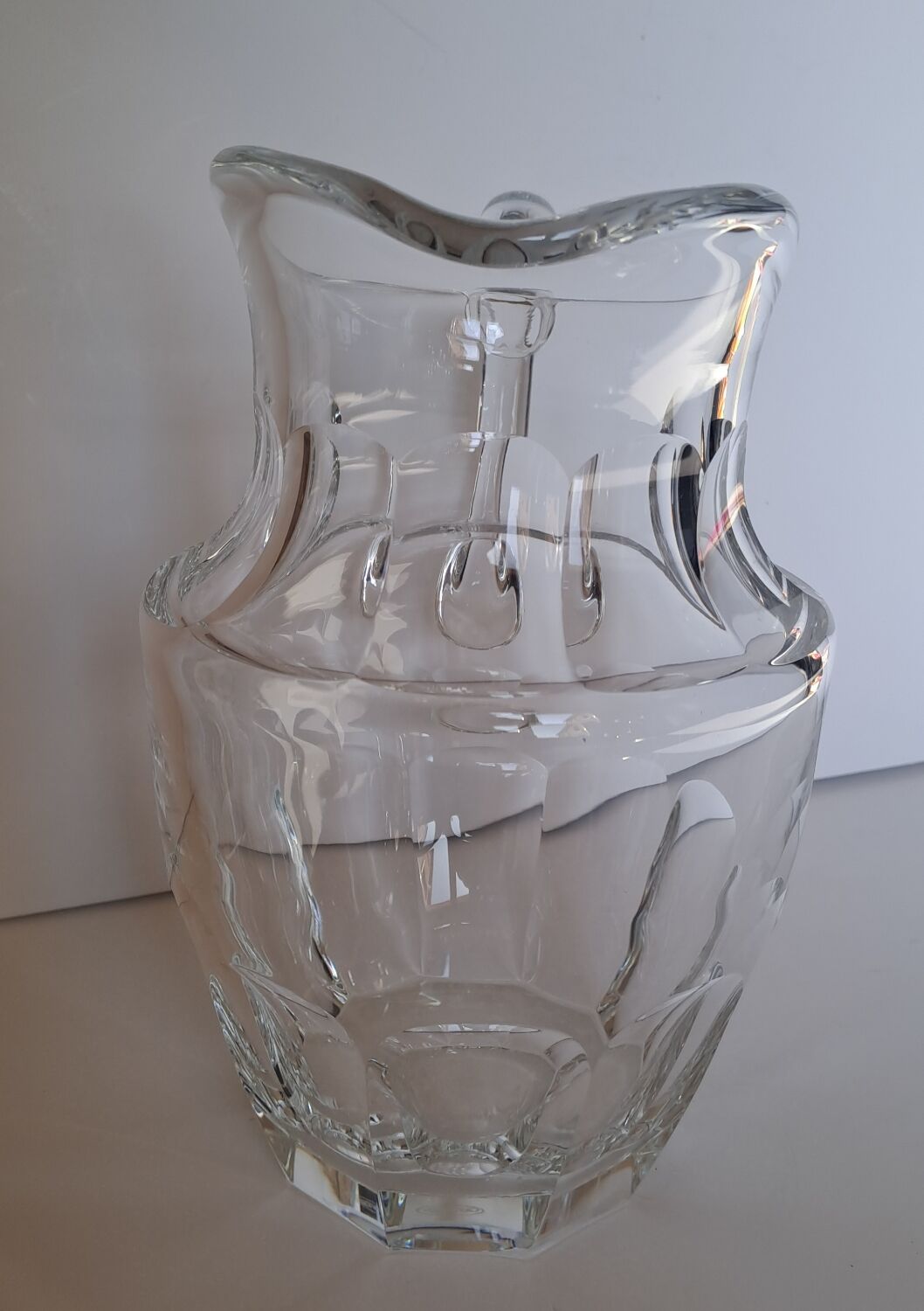 Moser signed crystal pitcher